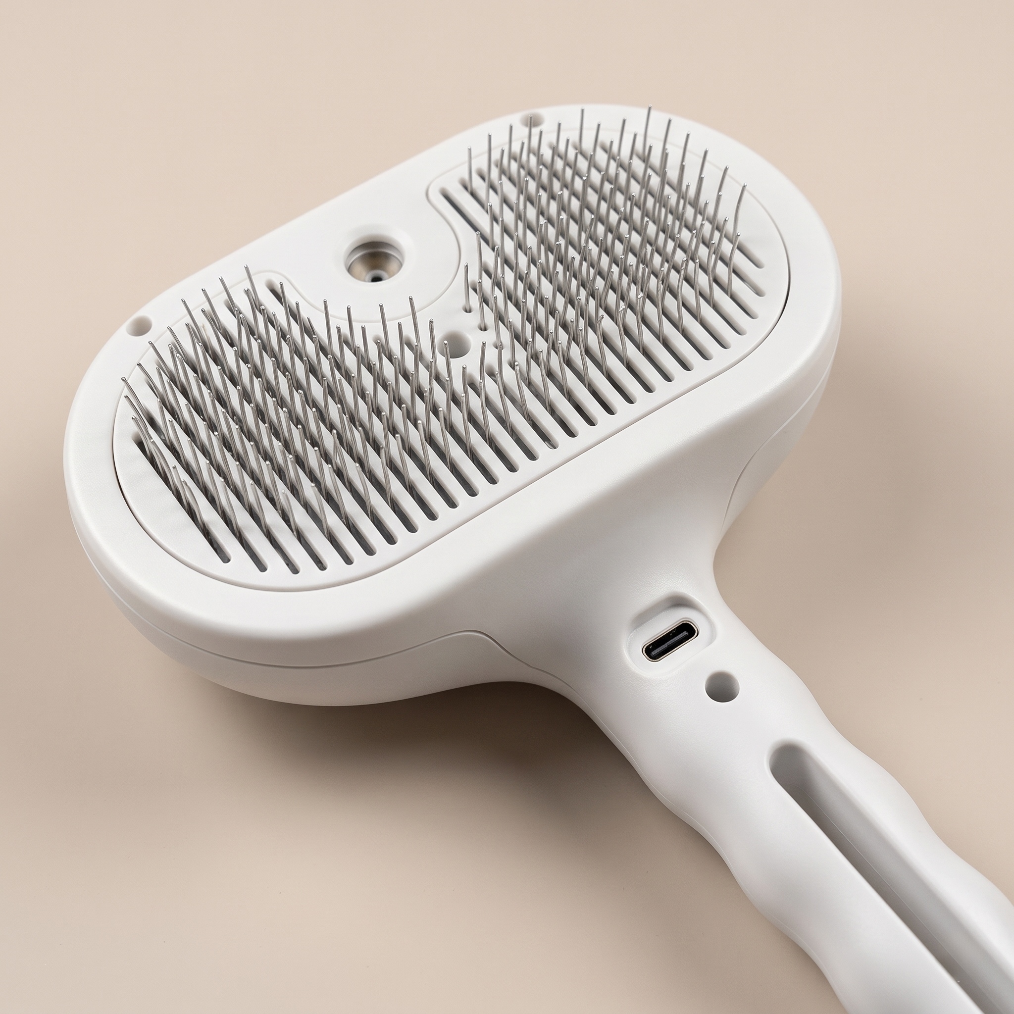 3-in-1 Pet Grooming Spray Brush, Self-Cleaning