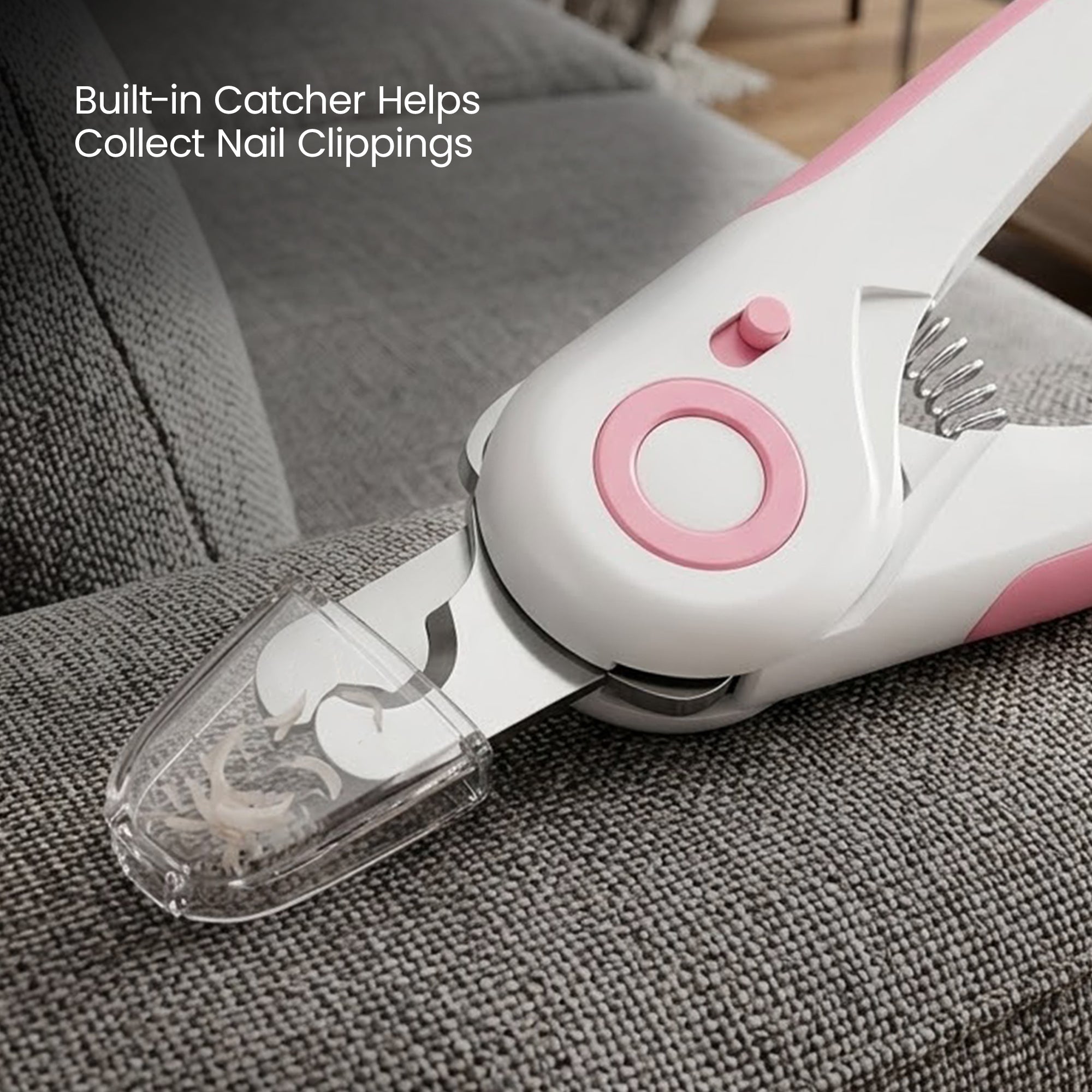 Pet Nail Clippers with LED Light & Built-in Grinder