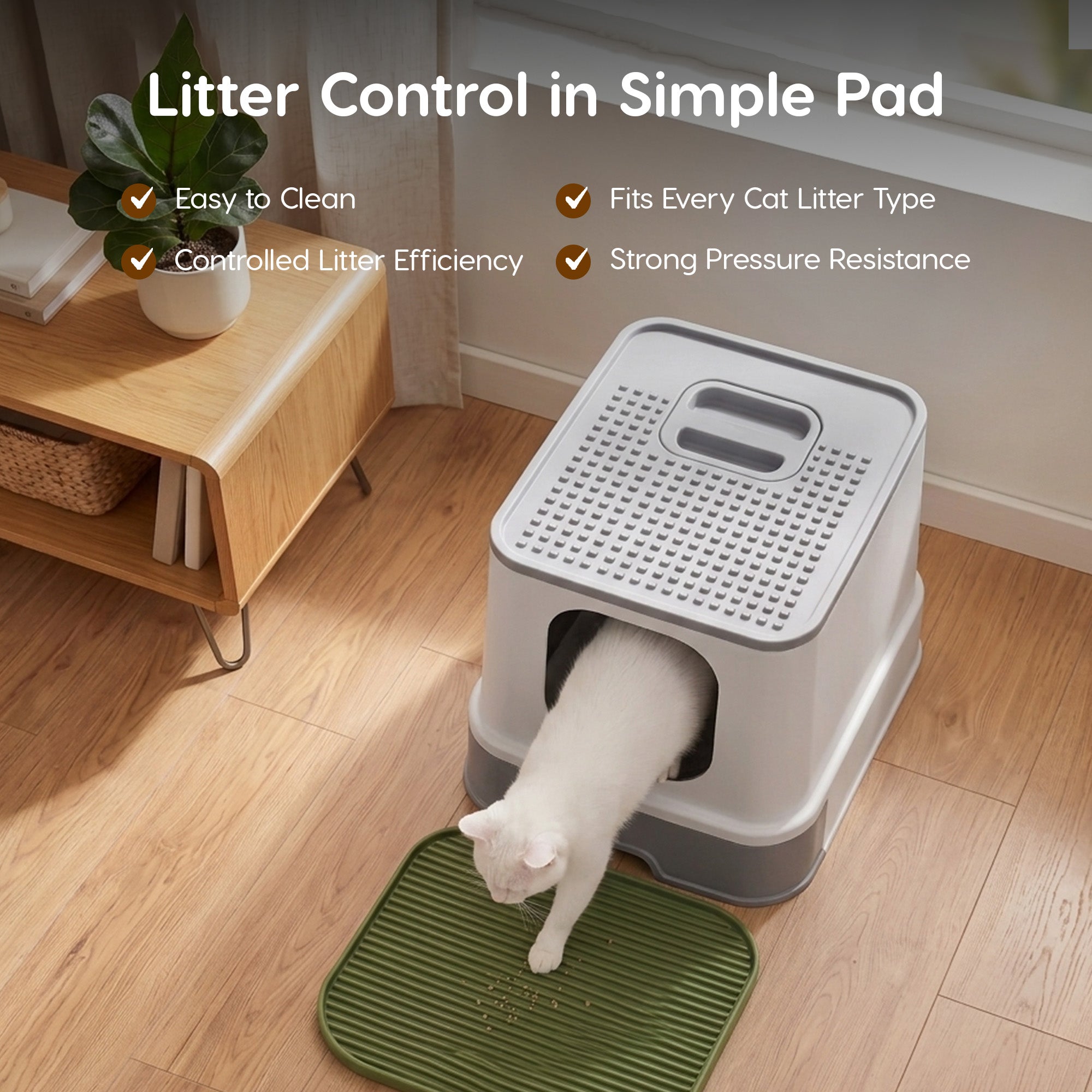 Cat Litter Mat, Waterproof Anti-Tracking Pad